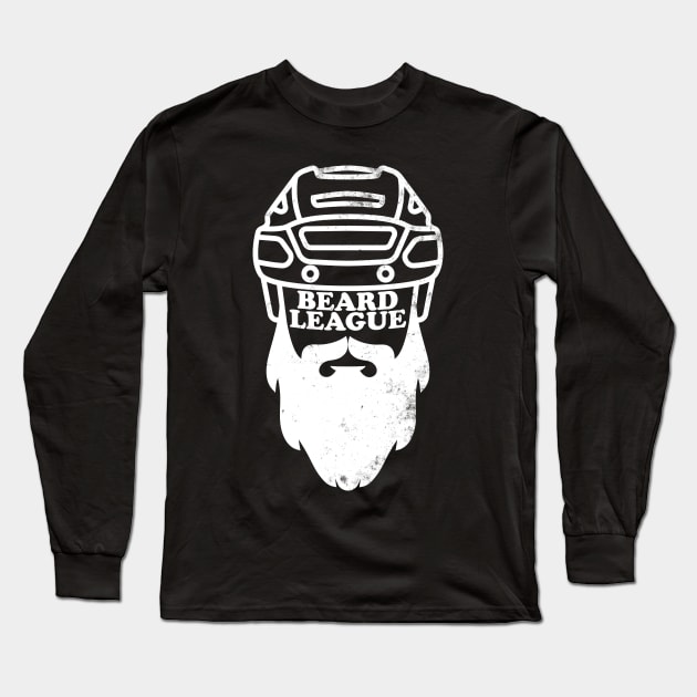 Beard League - Playoff Hockey (white version) Long Sleeve T-Shirt by toadyco